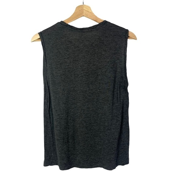 MNG by Mango Gray Pocket Front I Love You Tank Top S - Picture 2 of 4